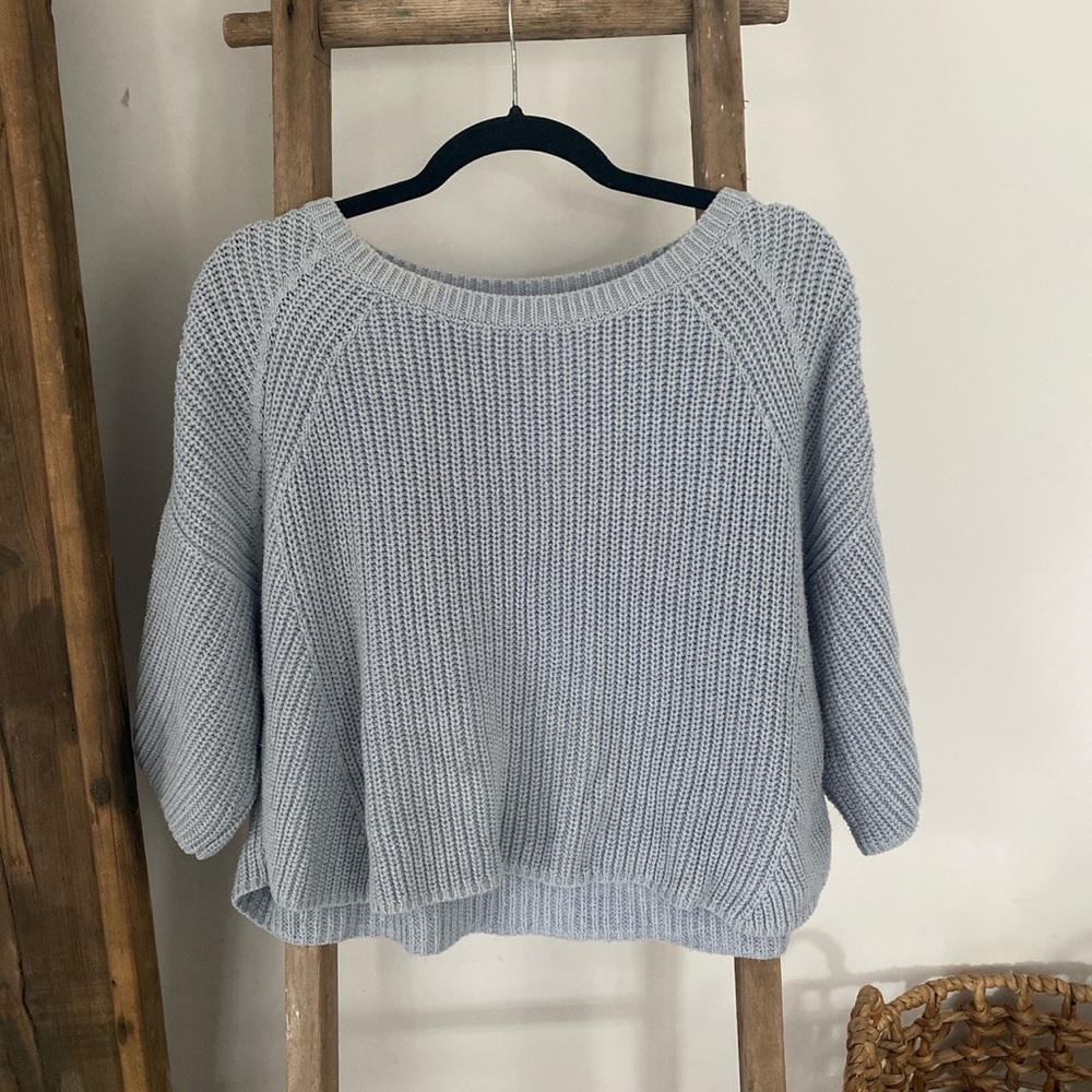 Short Sleeve Knit Sweater